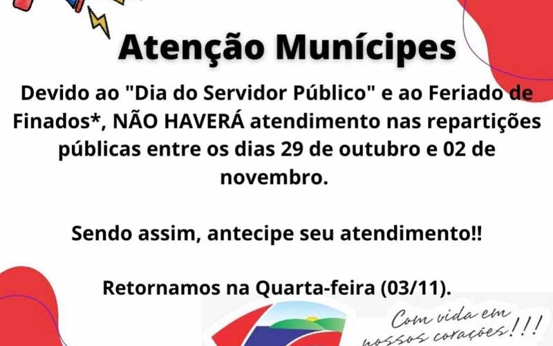 TRANSFERÊNCIA DO FERIADO  DIA DO SERVIDOR PUBLICO